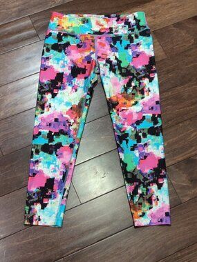 Saucony Scoot Series Multicolor Pixel Print Leggings Large